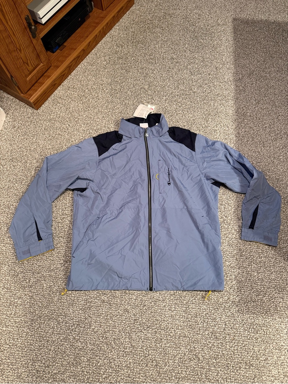 Vintage NWT Champion Light Blue Rain Jacket
